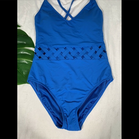 NWD Bleu by Rod Beattie Basket Weave One-Piece 6 - Picture 5 of 12